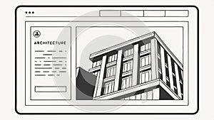 Website architecture page, web design and structure template vector design Generative AI