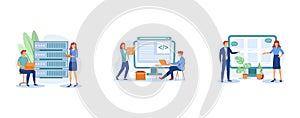 Website architecture. Web development, PHP and MySql, CMS content management system, interface design, software testing. set flat