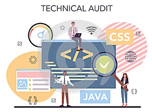 Website audit concept. Web page analysis of website`s visibility