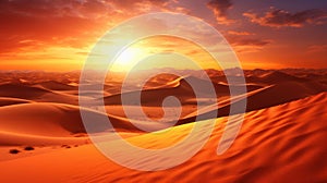 a website background of the sahara desert at sunset