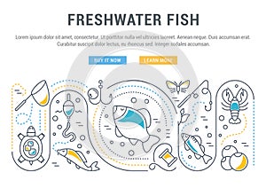 Website Banner and Landing Page of Freshwater Fish.