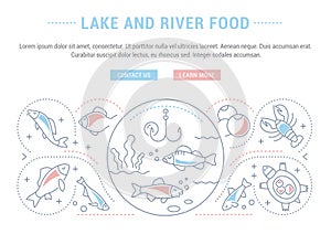 Website Banner and Landing Page of Lake and River Food.