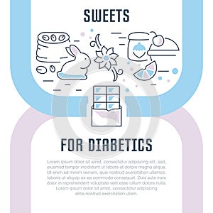 Website Banner and Landing Page of Sweets for Diabetics.