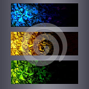 Website banners templates. Abstract backgrounds