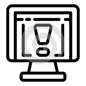 Website beta version icon outline vector. Quality assurance testing