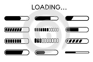 website buffer loading icon A bar showing the download status of information on the website