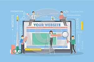 Website building illustration.