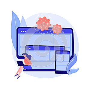 Website building vector concept metaphor