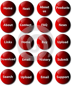 Website buttons - vector