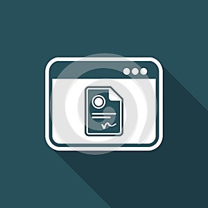 Website certificate - Vector flat icon