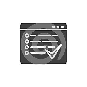Website checkbox vector icon