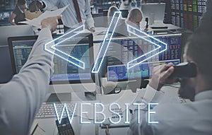 Website Coding Programming Technology Globalization Concept