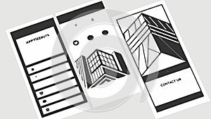 Website contact page design, web template and user interface vector design Generative AI