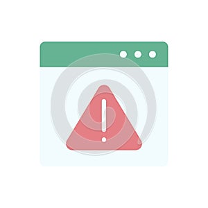 Website cyber attack alert icon. Simple color vector elements of hacks icons for ui and ux, website or mobile application