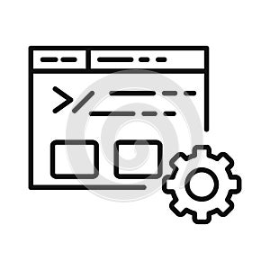 Website Data Icon Black And White Illustration