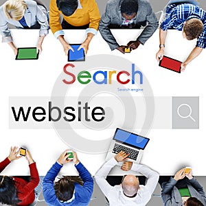 Website Data Internet Social Media Networking Concept