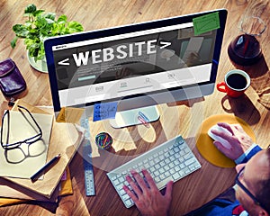 Website Data Internet Social Media Networking Concept