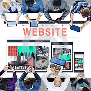 Website Data Internet Social Media Networking Concept