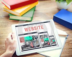 Website Data Internet Social Media Networking Concept