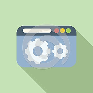 Website data search icon flat vector. Digital chart