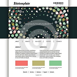 Website Design with Abstract Spiralling Dots Header