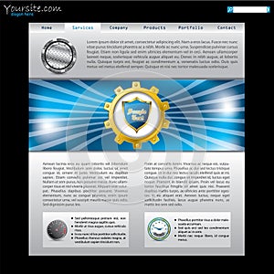 Website design with golden cog