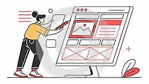 Website Design Presentation, User Interface Showcase, vector design Generative AI