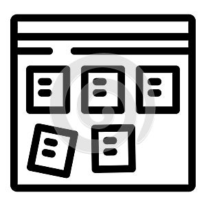 Website design showing content management system interface