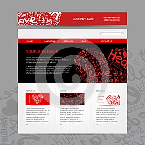 Website design template for dating site