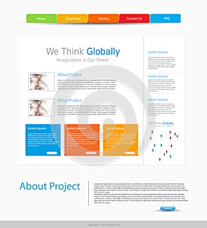 Website design template