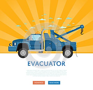 Website design with tow truck