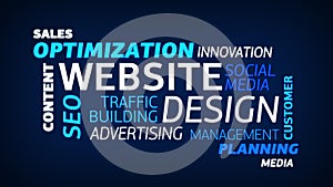 Website design web graphic word cloud