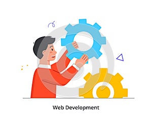 Website development abstract concept