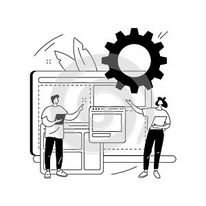 Website development abstract concept vector illustration.