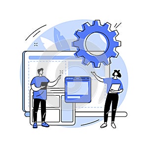Website development abstract concept vector illustration.