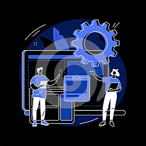 Website development abstract concept vector illustration.