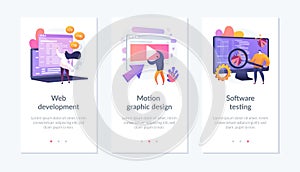 Website development app interface template.