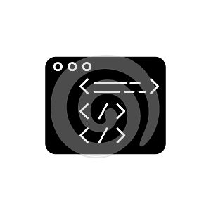 Website development black glyph icon