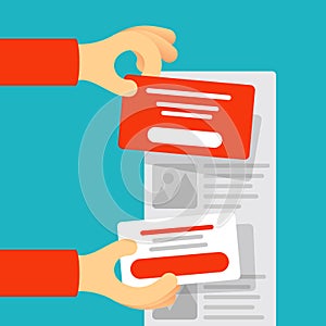 Website development - hands and user interface