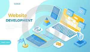 Website Development, Programming, Coding. Design, user experience UX, user interface UI. Website layout elements, photo, video