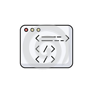 Website development RGB color icon