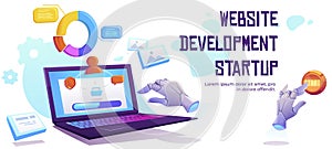 Website development startup banner