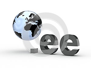 Website Domain Name Address endings with globe