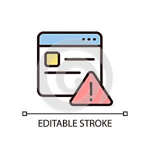 Website error pixel perfect RGB color icon