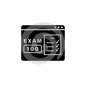 Website exam 100 score icon. Simple online study icons for ui and ux website or mobile application