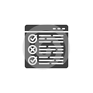 Website feedback vector icon