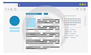 Website framework layout. Web interface arcitecture icon