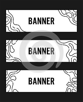 Website header banner minimal style, abstract wave pattern