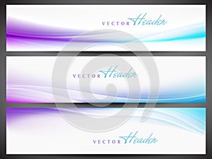 Website header or banner set