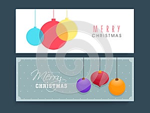 Website header or banner set for Christmas celebration.